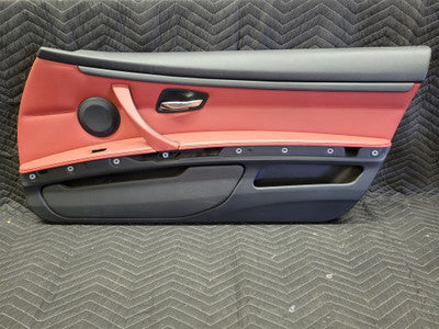 BMW E92/E93 3-Series Right Passenger Door Trim Panel Coral Red Dakota 51417154587