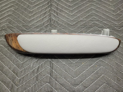 BMW E46 3-Series Coupe Rear Right Armrest Myrtle Wood Gray Leather 51438257974