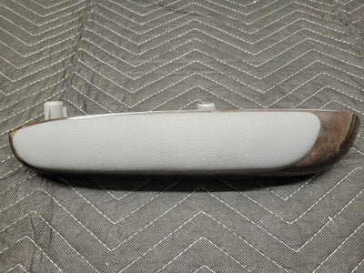 BMW E46 3-Series Coupe Rear Left Armrest Myrtle Wood Gray Leather 51438257973