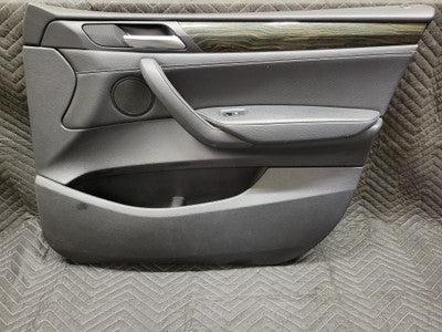 BMW F25 X3 Front Right Door Panel Nevada Black Leather 51417279856