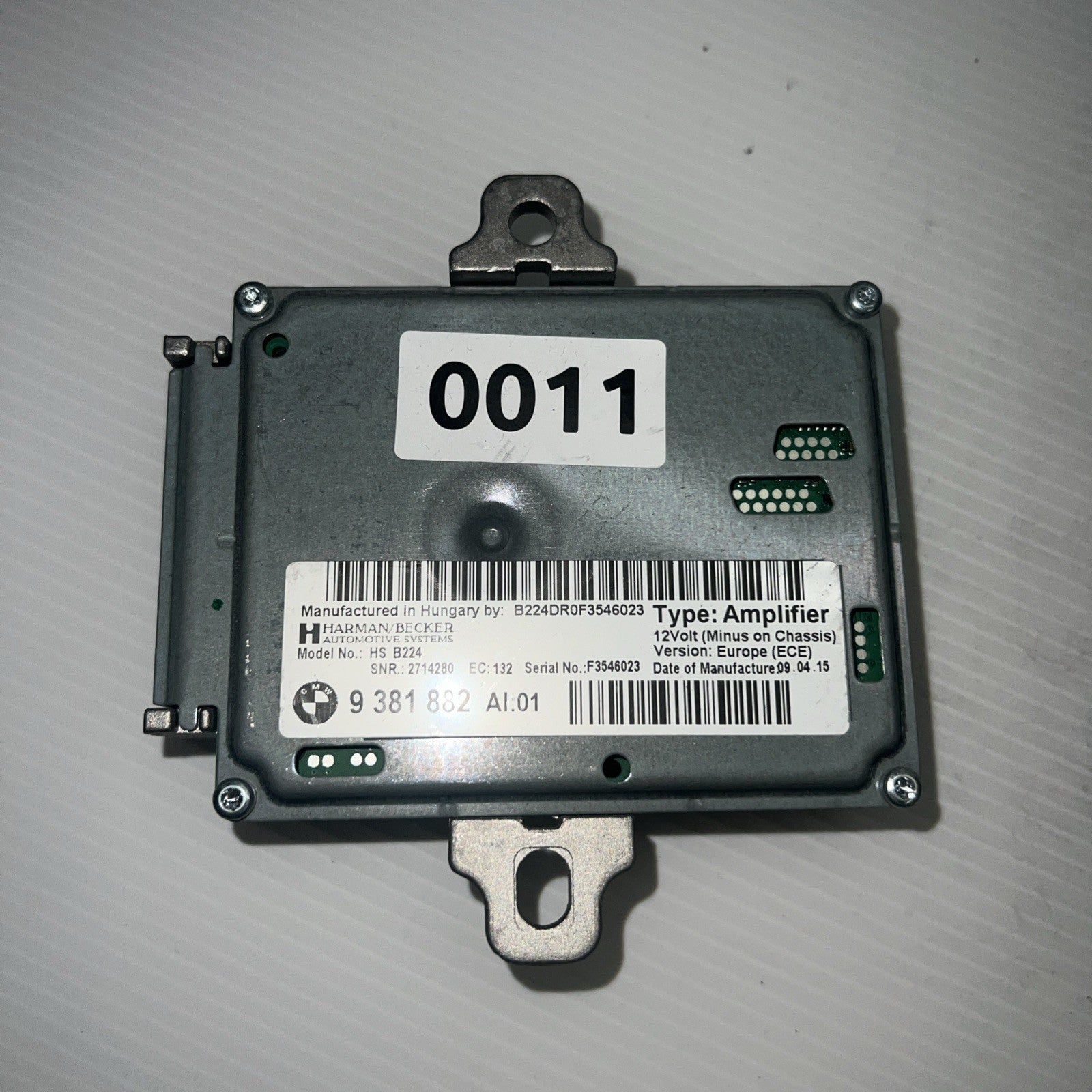 2011-2016 BMW F10 528i 535i 550i Harman Becker HS B101 AMP Amplifier 9381882 OEM