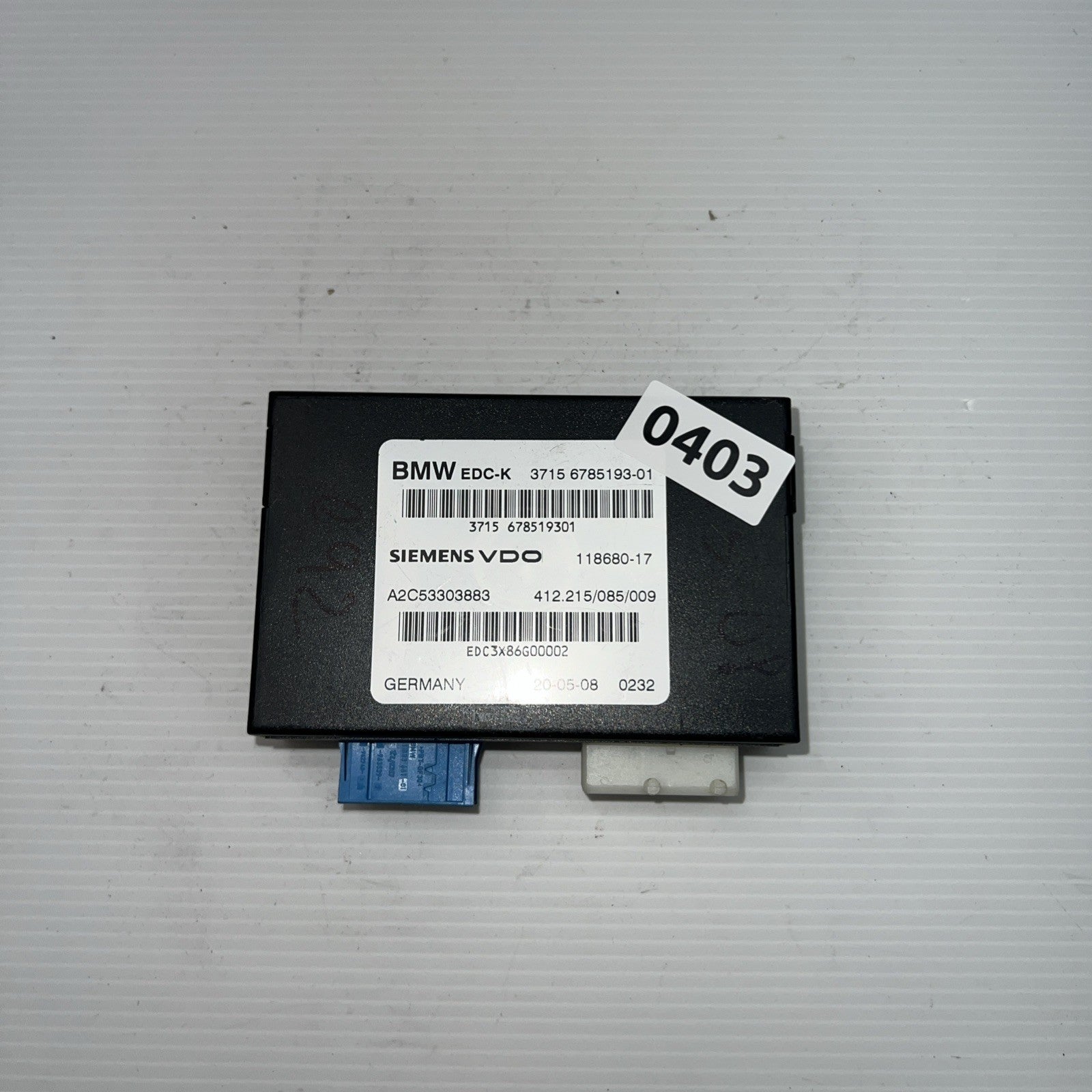 2008-2013 BMW M3 E92 E93 EDC K DAMPER SUSPENSION CONTROL MODULE UNIT OEM