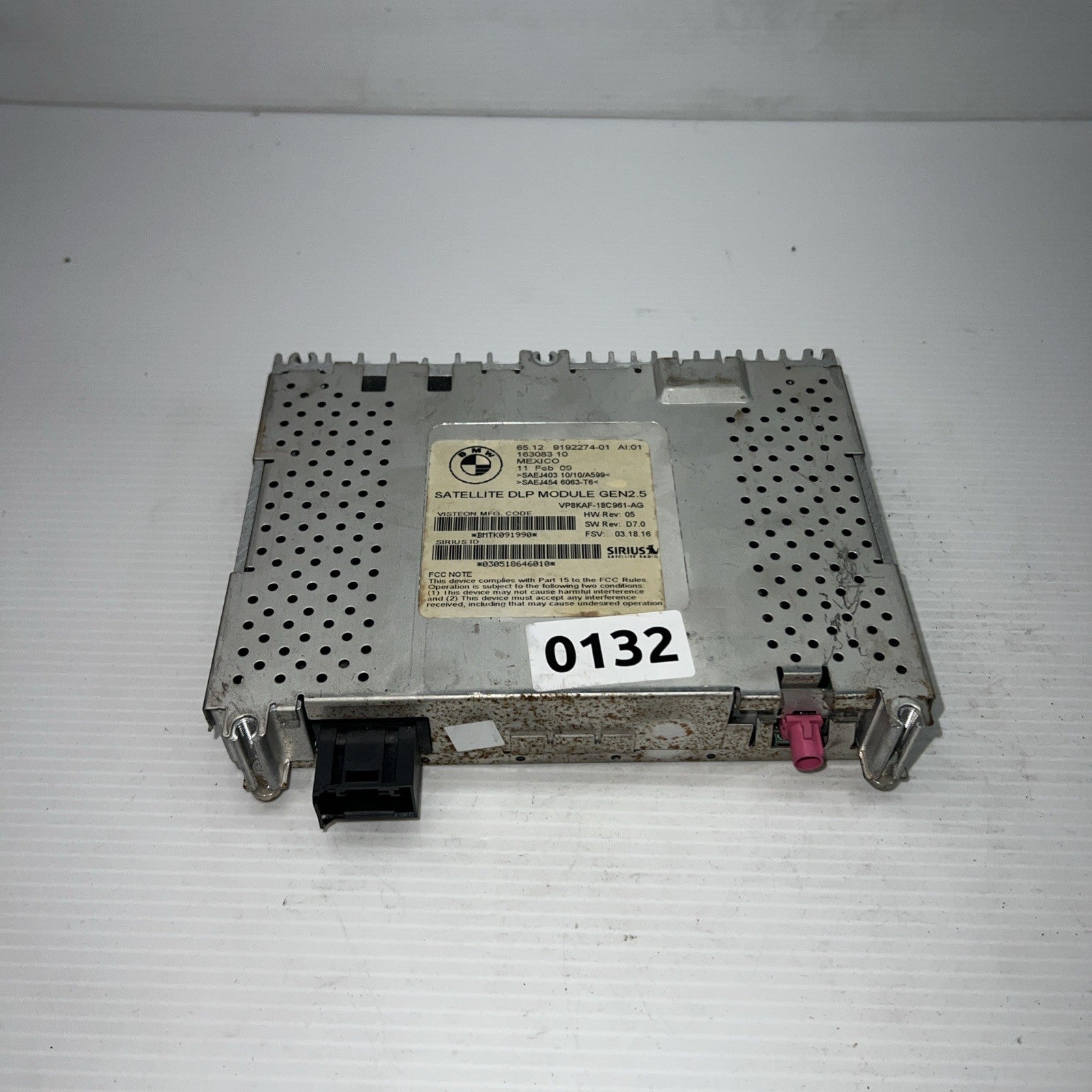BMW/ X5 1 3 5 6 7 X6 Z4 SERIES OEM SATELLITE RADIO MODULE SIRIUS GEN2.5  9192274
