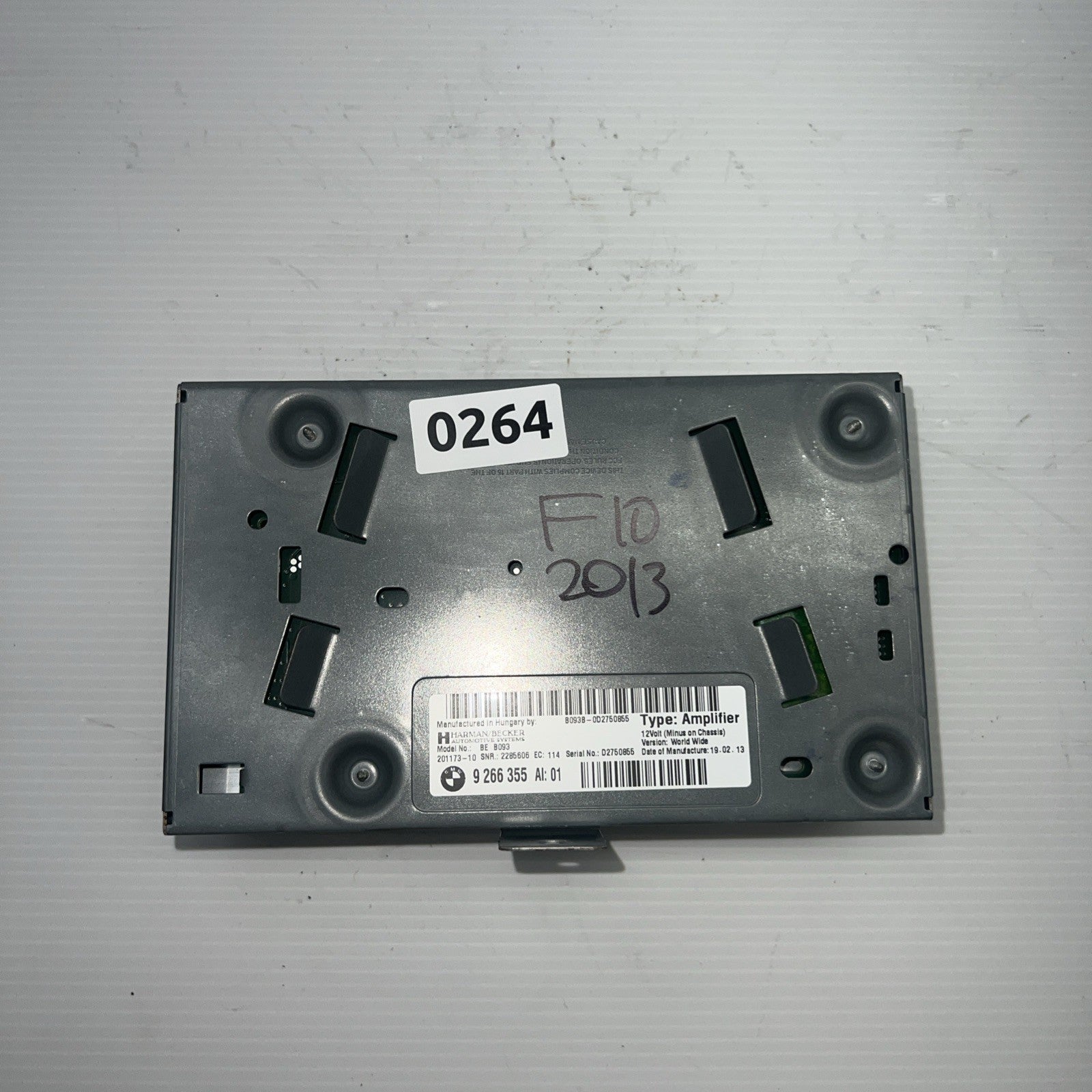 2011 - 2016 BMW F10 528 535 550 Hi-Fi Stereo Audio Amplifier Amp OEM 9266355