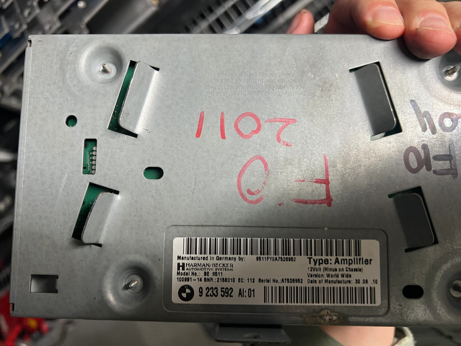 2011-2015 BMW 5 Series 535i 550i 528i Audio Amplifier Harman Becker 9233592