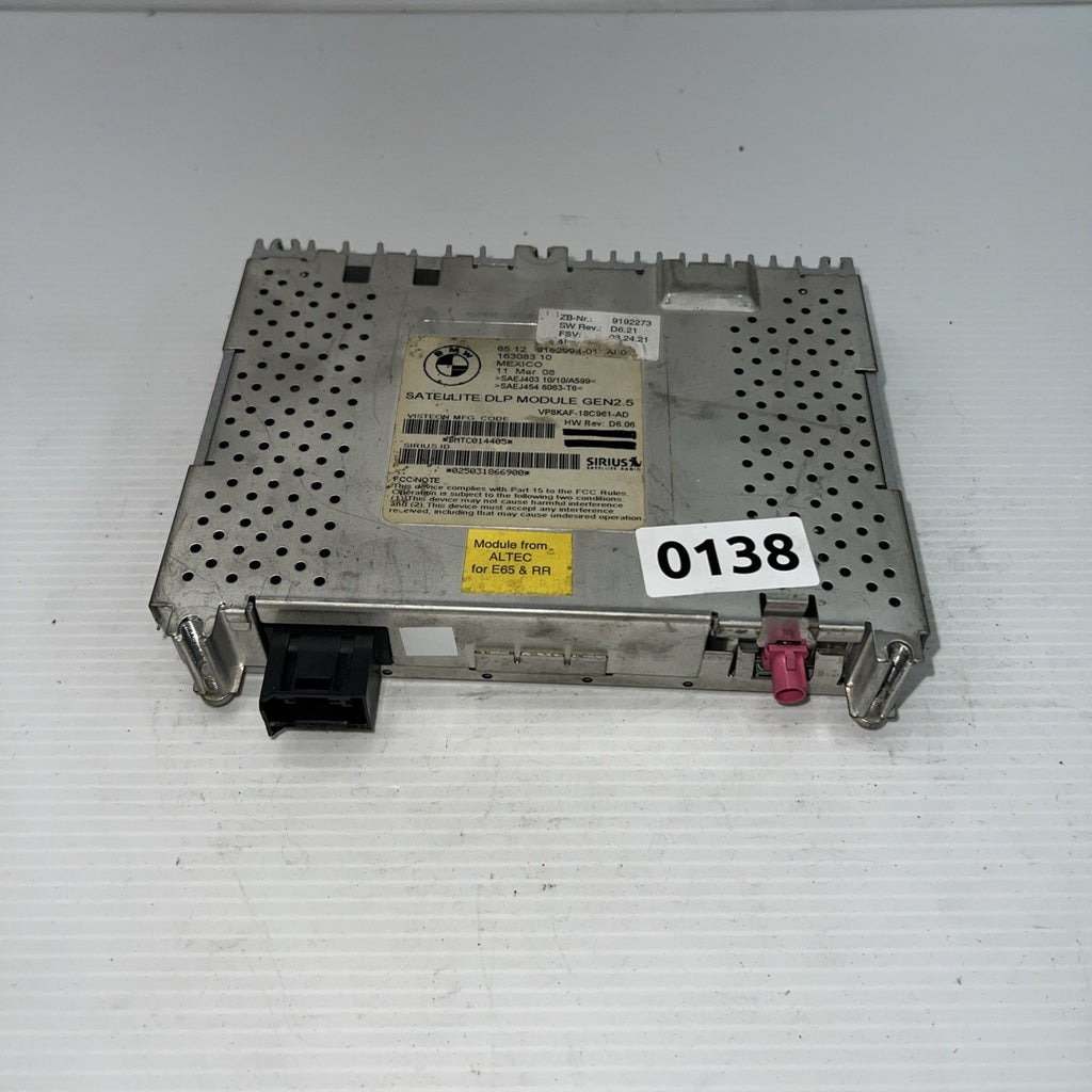 BMW/ X5 1 3 5 6 7 X6 Z4 SERIES OEM SATELLITE RADIO MODULE SIRIUS GEN2.5  9192274