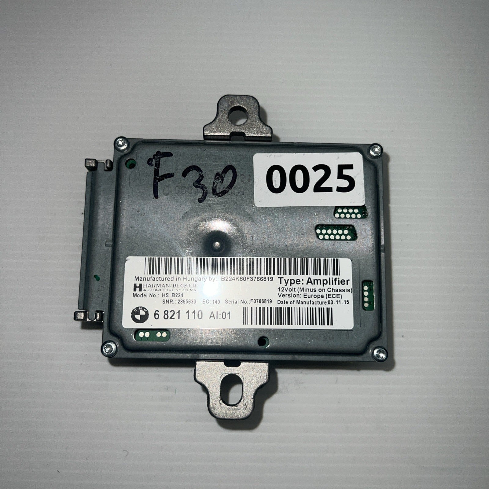 2011-2016 BMW F10 528i 535i 550i Harman Becker HS B101 AMP Amplifier 682111001