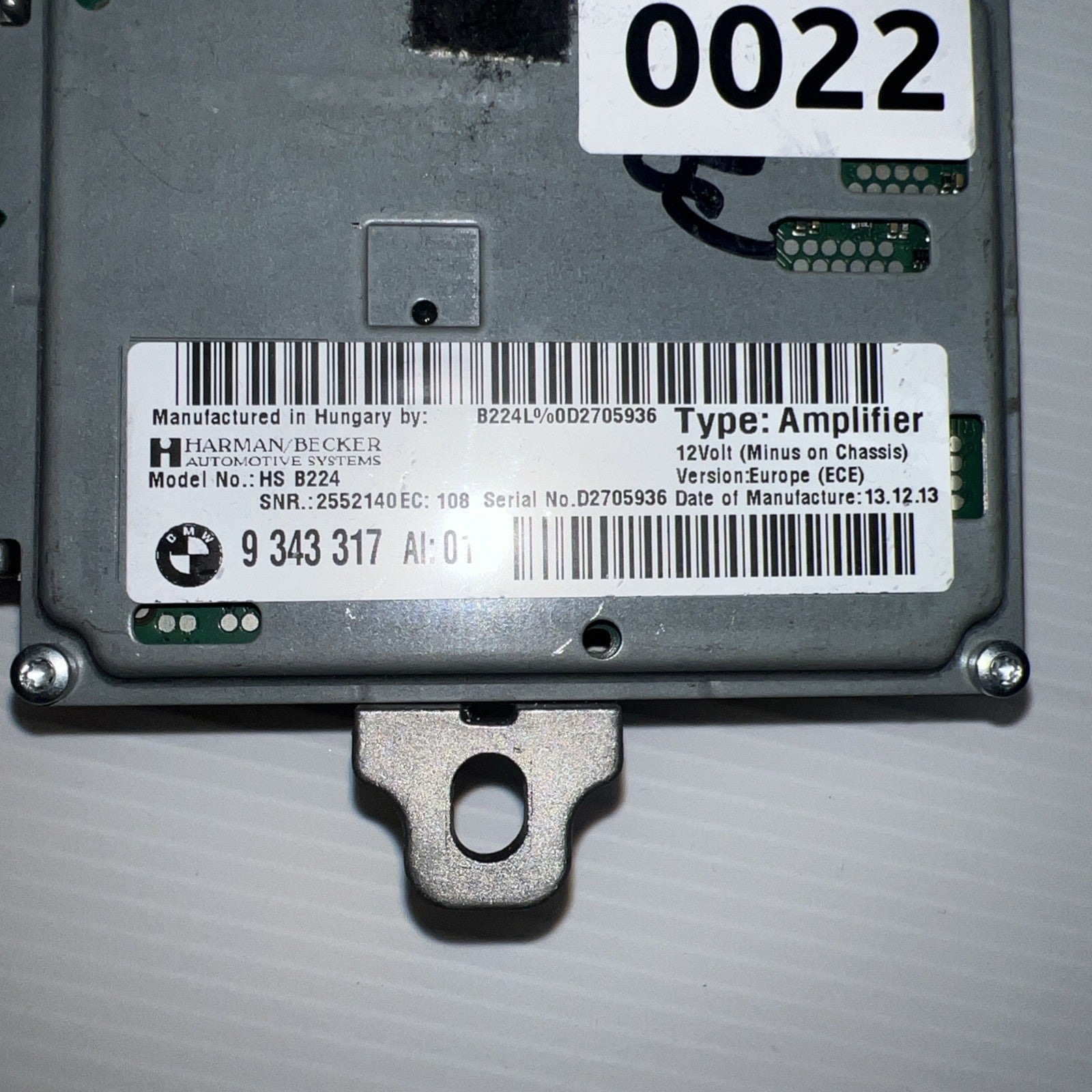 2011-2016 BMW F10 528i 535i 550i Harman Becker HS B101 AMP Amplifier 93433170