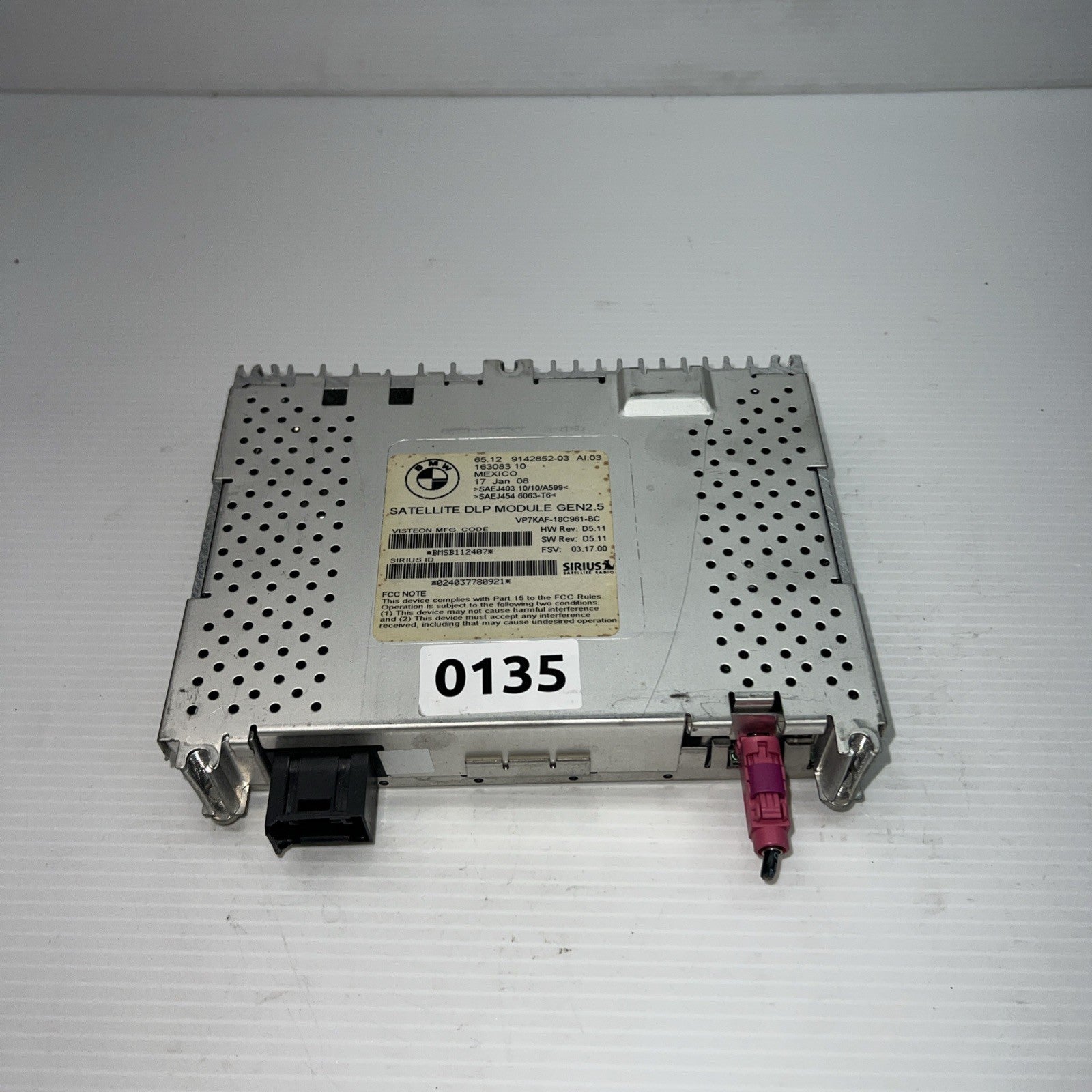 2007 - 2009 BMW 328i SIRIUS Satellite DLP Control Module Gen2     9142852-03
