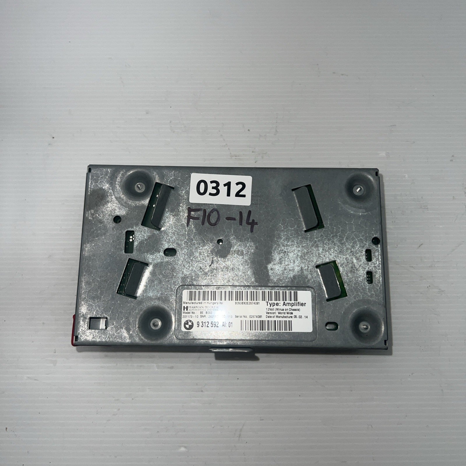 2011 - 2016 BMW F10 528i 535i 550i Stereo Audio Amplifier Amp OEM 9312592