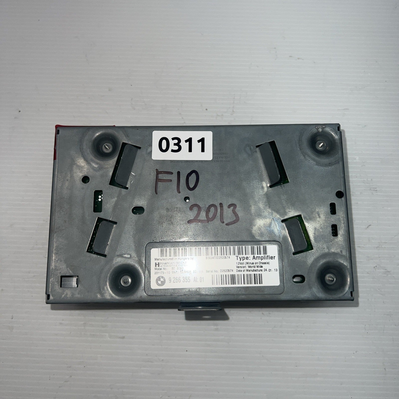 2011-2016 BMW F10 528i 535i 550i Radio Sound Amp Amplifier 9266355 OEM