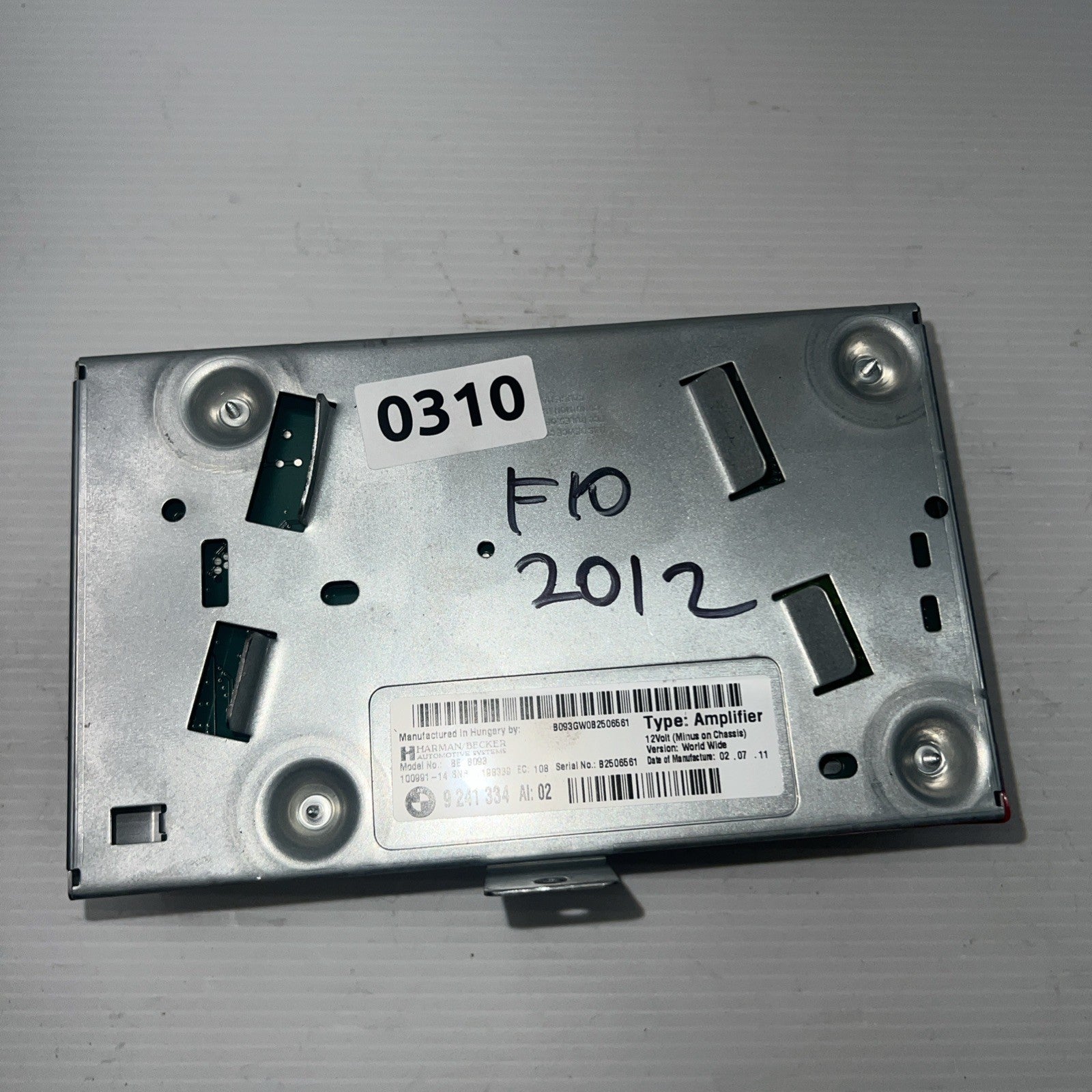 2011 BMW 535i OEM Harman/Kardon Radio Audio Sound Amplifier 9241334 2010-2013