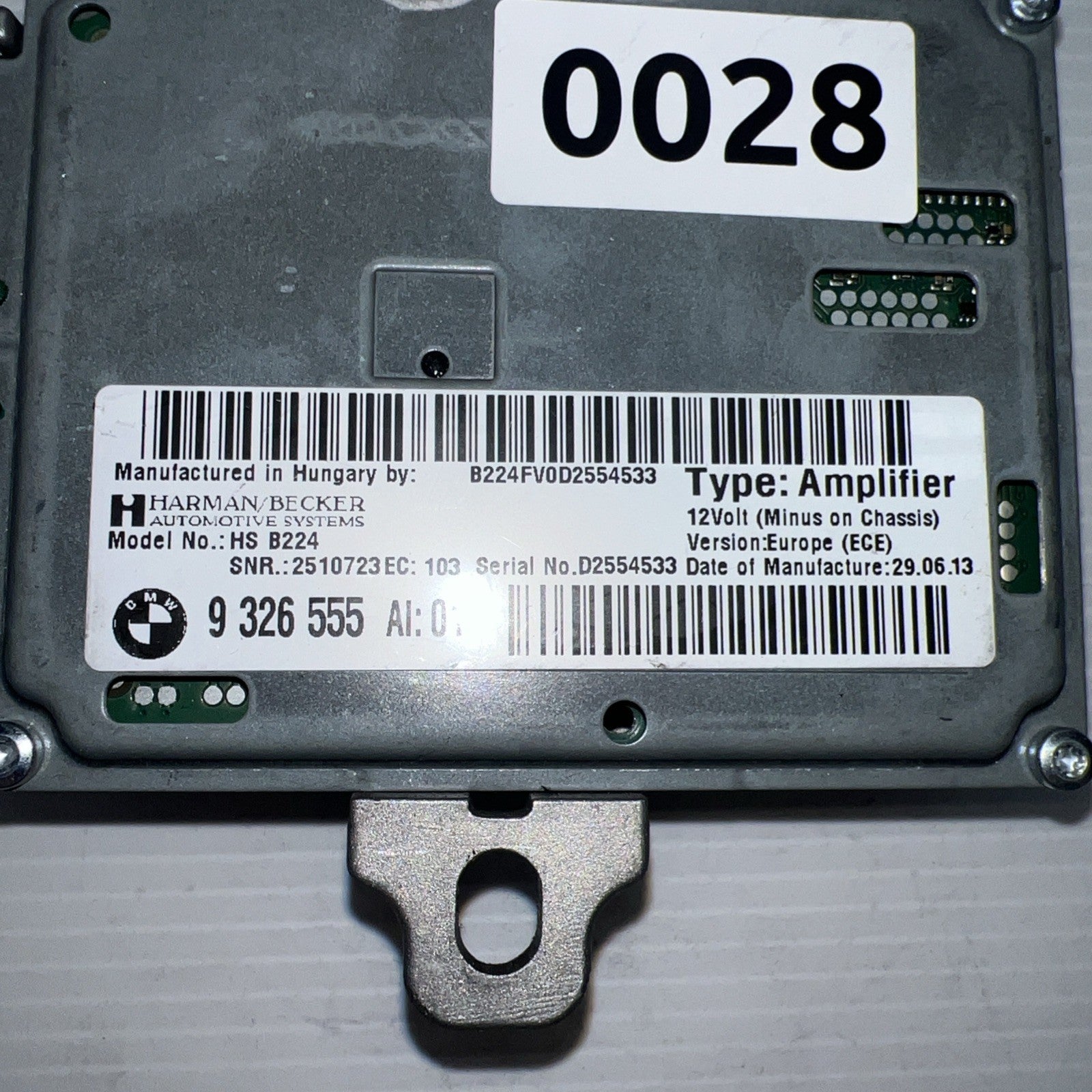 2011-2016 BMW F10 528i 535i 550i Harman Becker AMP Amplifier 932655501 OEM