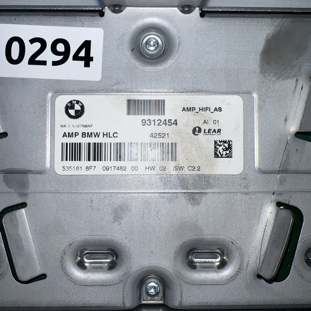 2012 - 2018 BMW F30 F80 Sedan AUDIO RADIO SOUND HiFi AMPLIFIER OEM 9312454