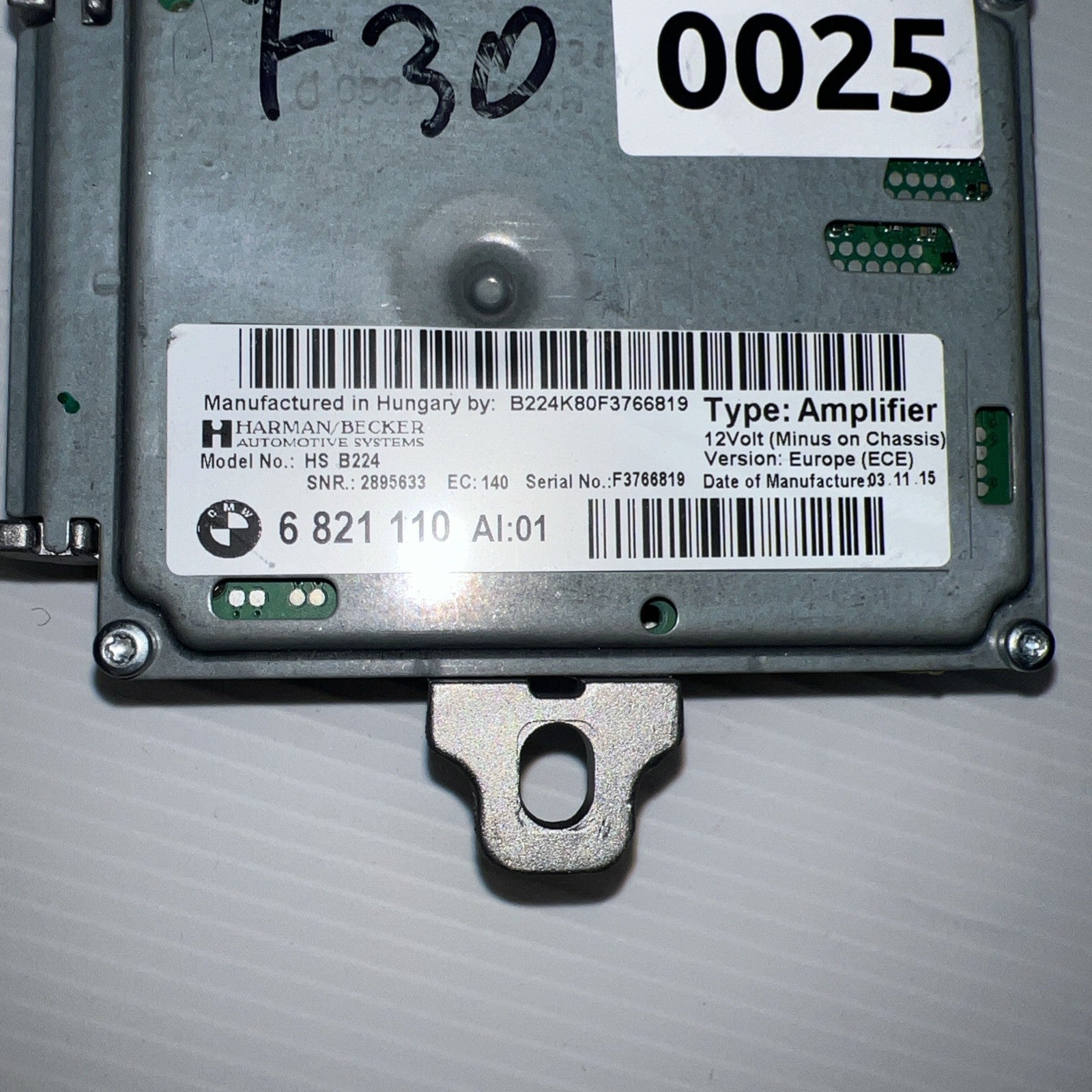 2011-2016 BMW F10 528i 535i 550i Harman Becker HS B101 AMP Amplifier 682111001