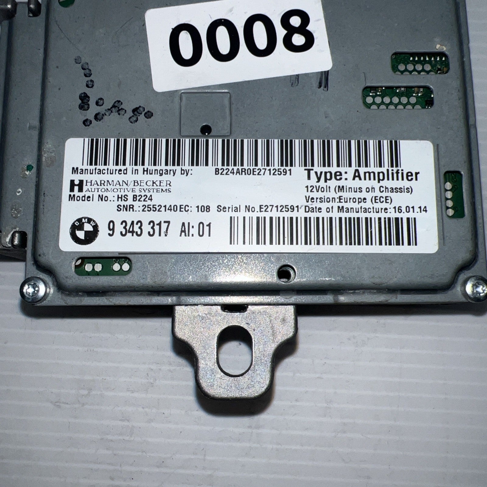 2011-2016 BMW F10 528i 535i 550i Harman Becker HS B101 AMP Amplifier 93433170