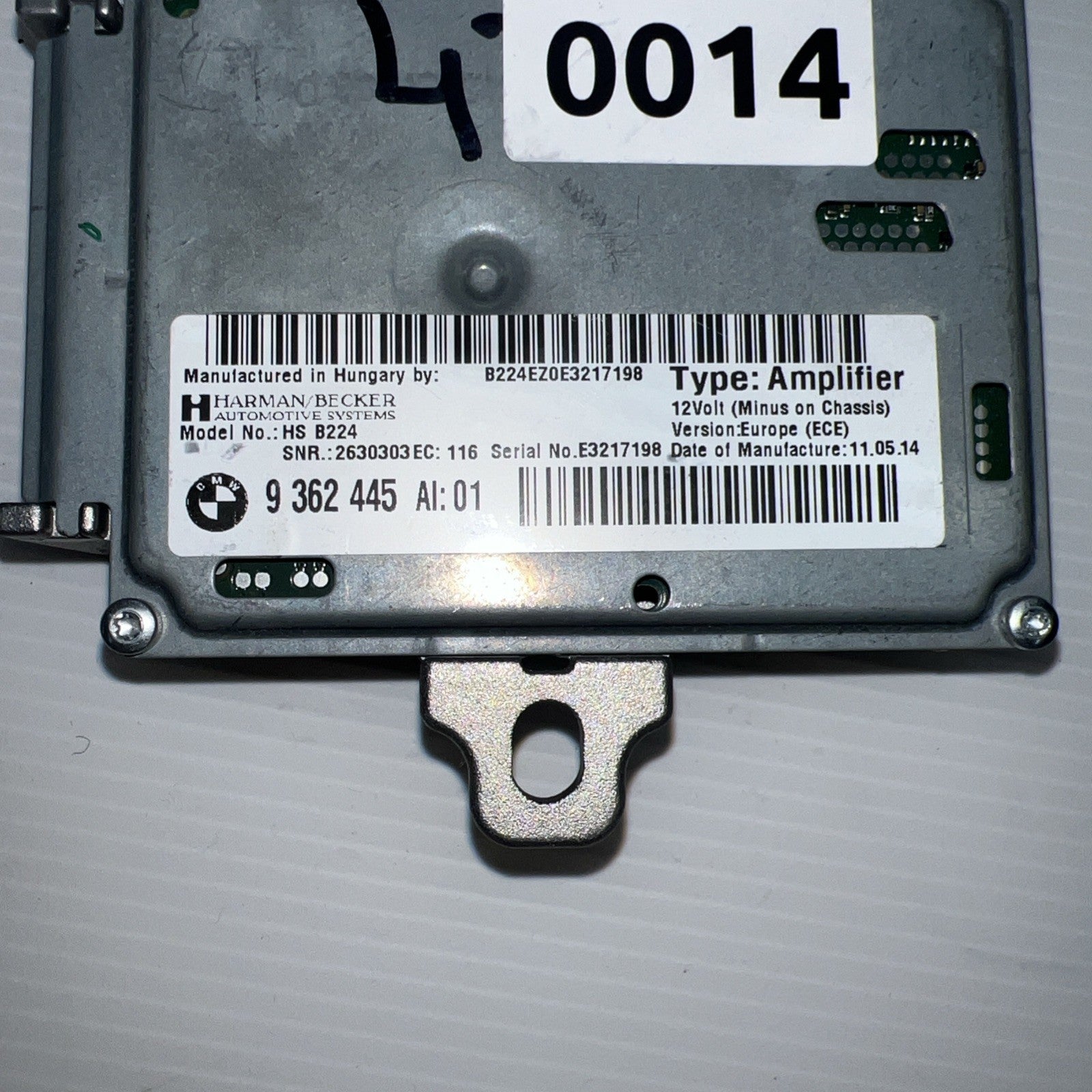 2011-2016 BMW F10 528i 535i 550i Harman Becker HS B101 AMP Amplifier 936244501