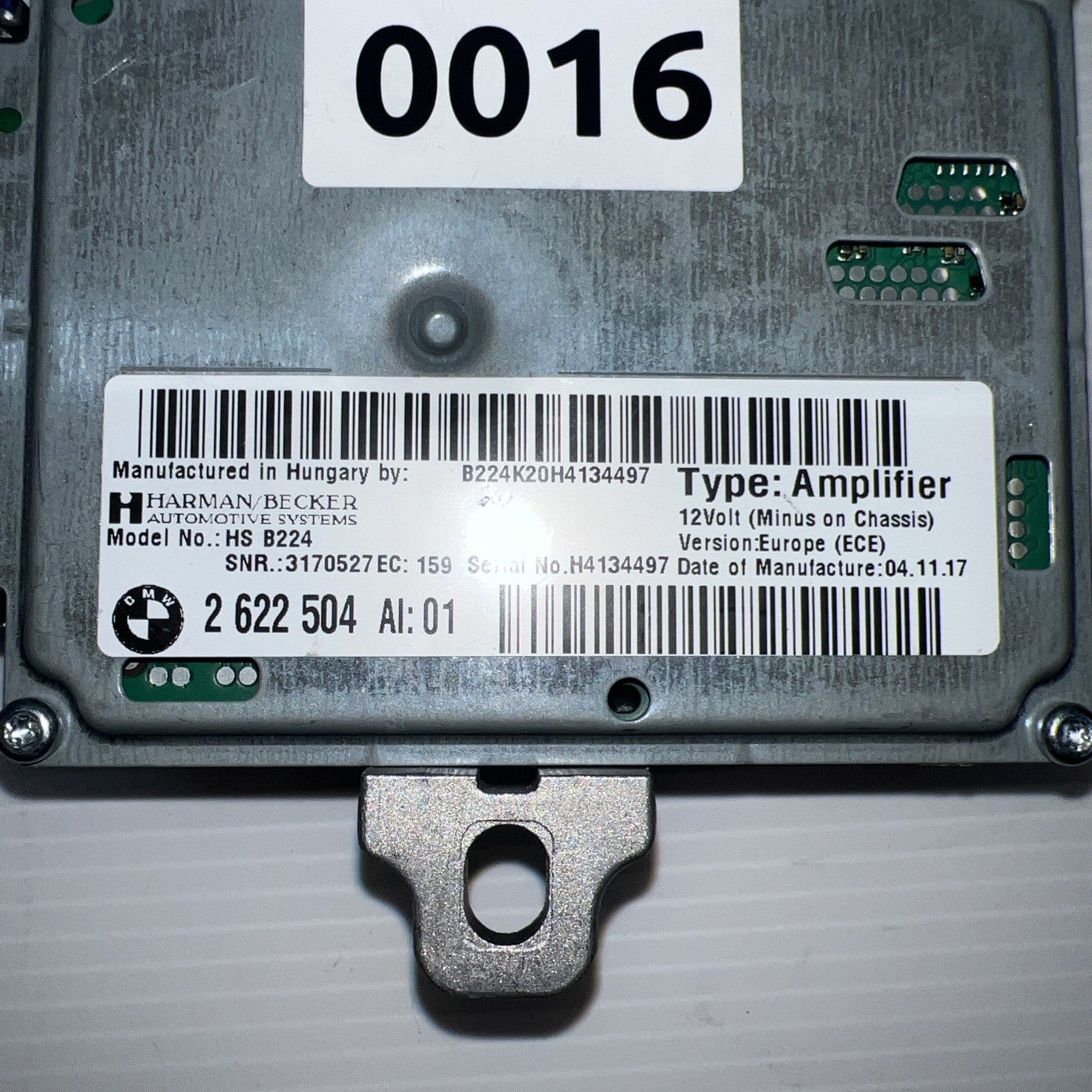 2011-2016 BMW F10 528i 535i 550i Harman Becker HS B101 AMP Amplifier OEM 2622504