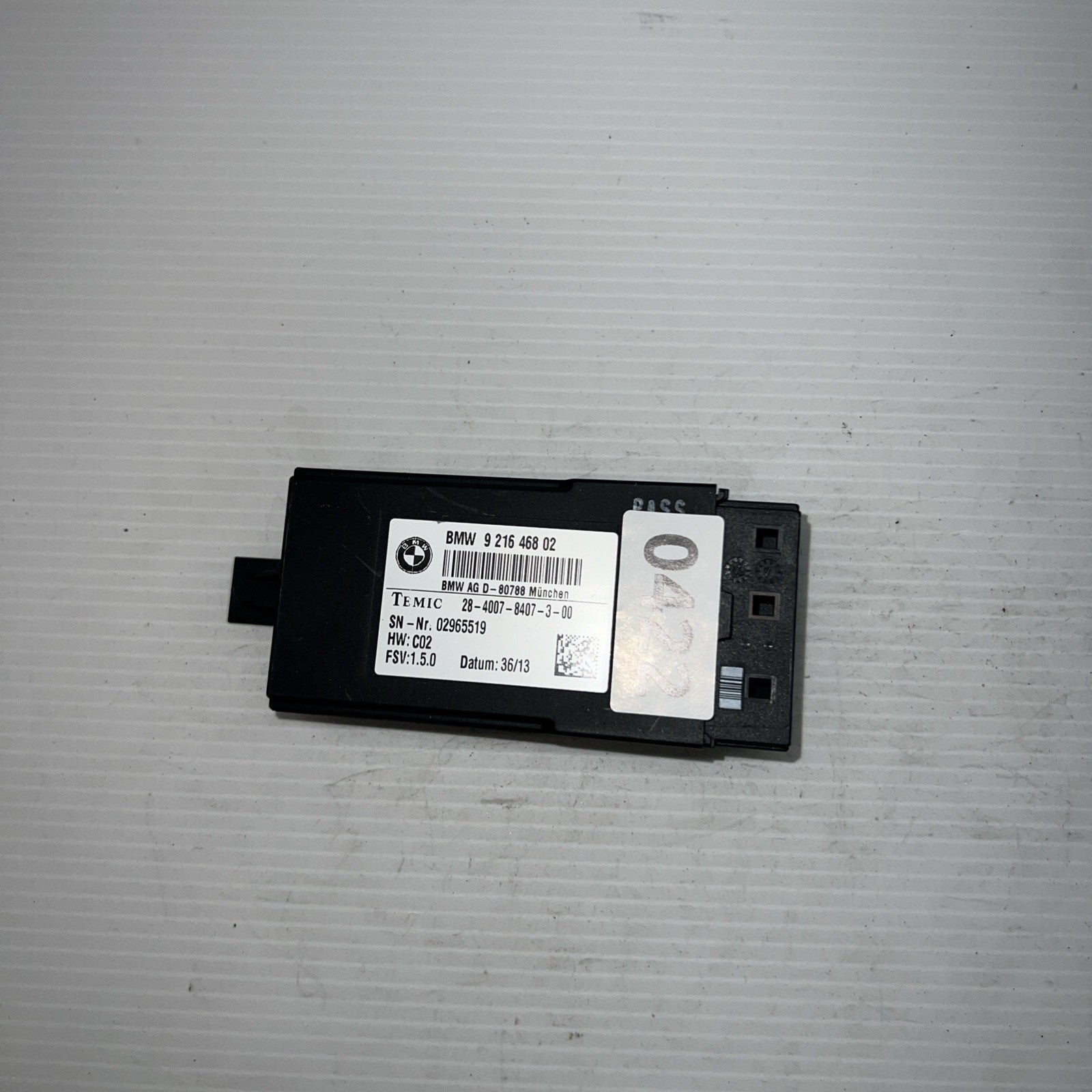 2012-2018 BMW M4 F30 F31 FRONT & REAR HEATED SEAT CONTROL MODULE 921646802 OEM.