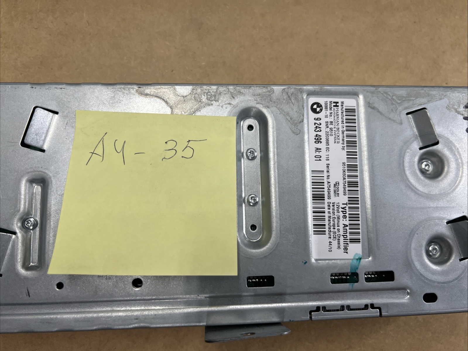 BMW 5 7 Series F07 F10 F01 F02 Harman Becker Audio Radio AMP Amplifier 9243496