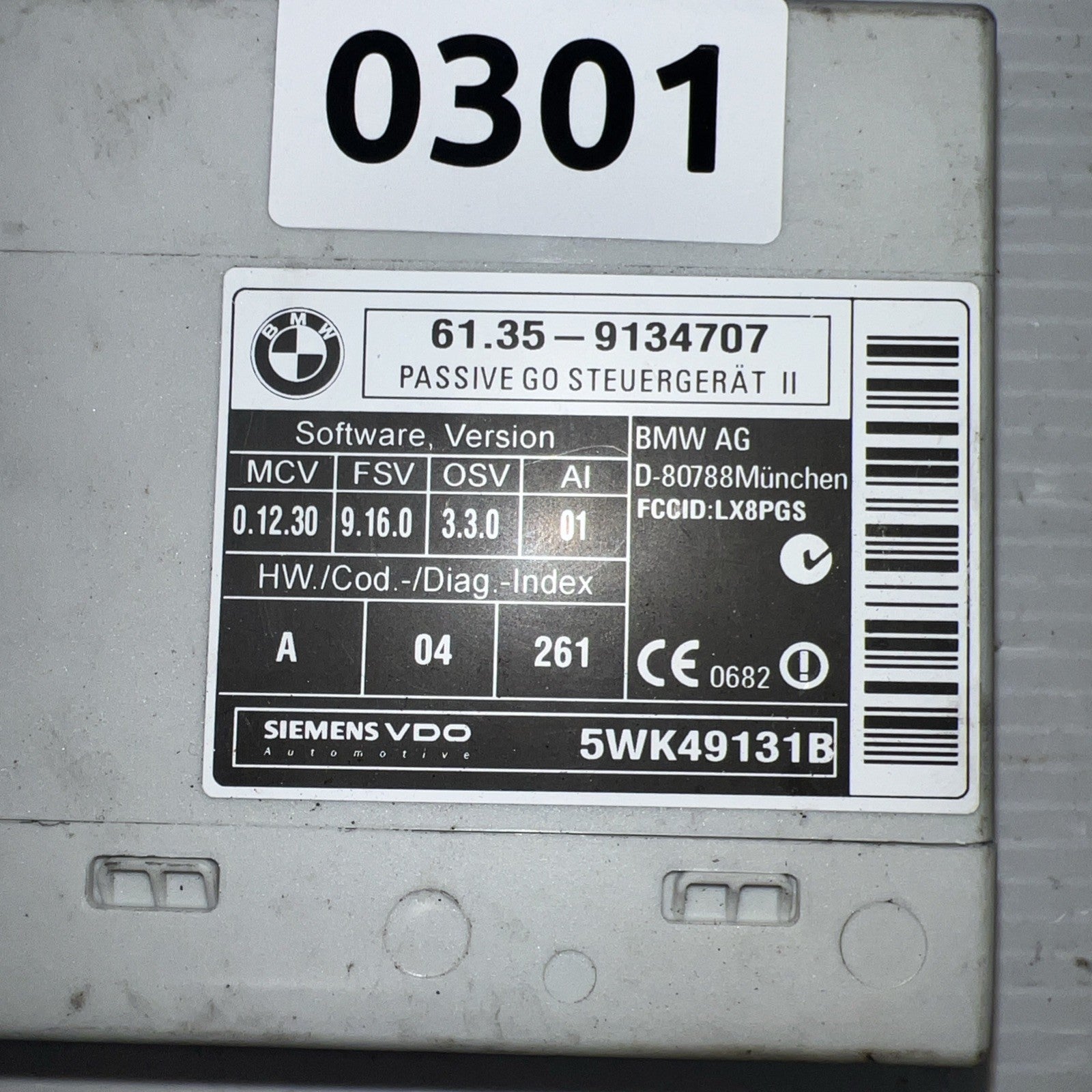 08-10 BMW 535i E60 OEM Passive Go Comfort Access Module 9134707