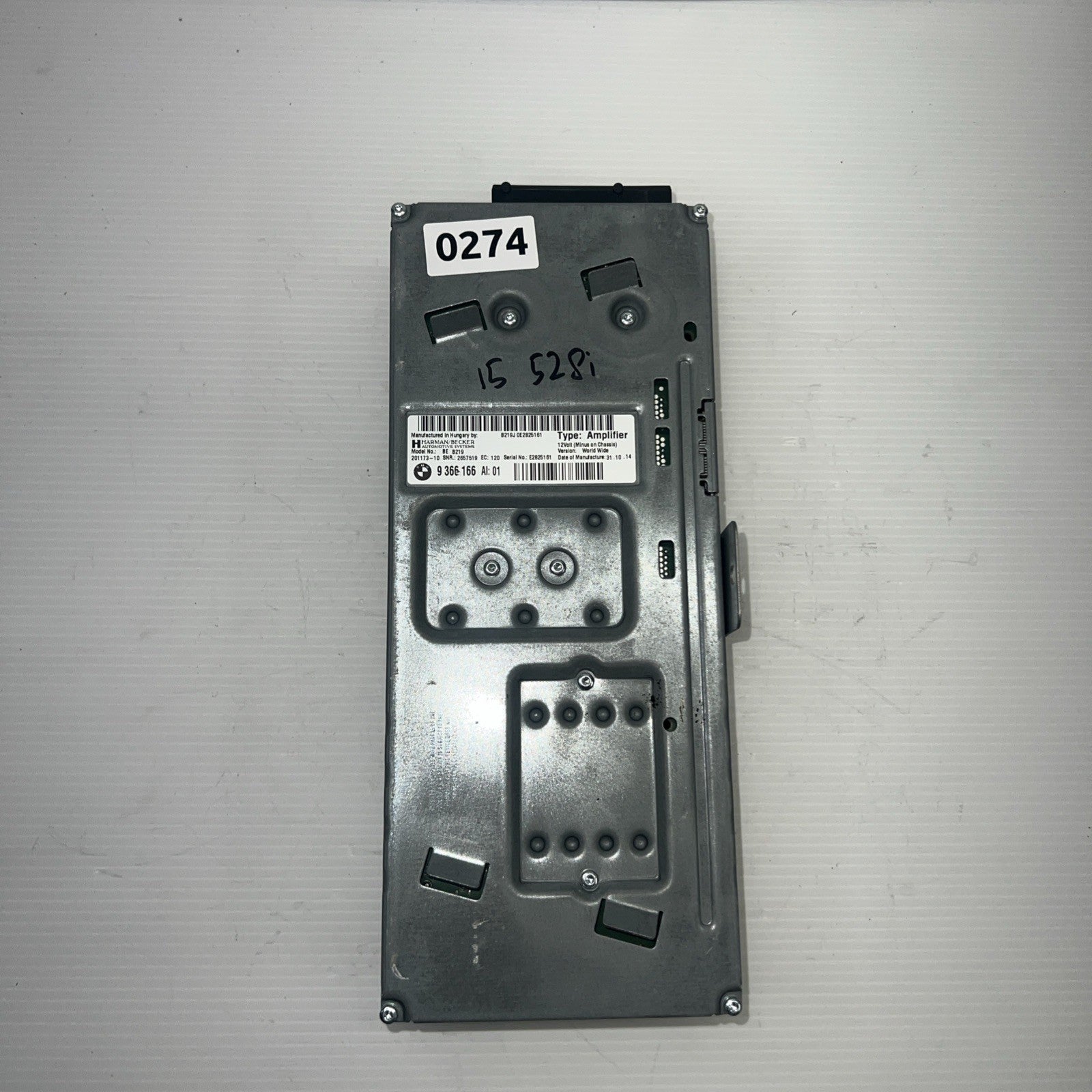 12-17 BMW F01 F02 F06 F10 F11 F12 F13 M5 M6 AMPLIFIER AMP AUDIO HARMAN BECKER