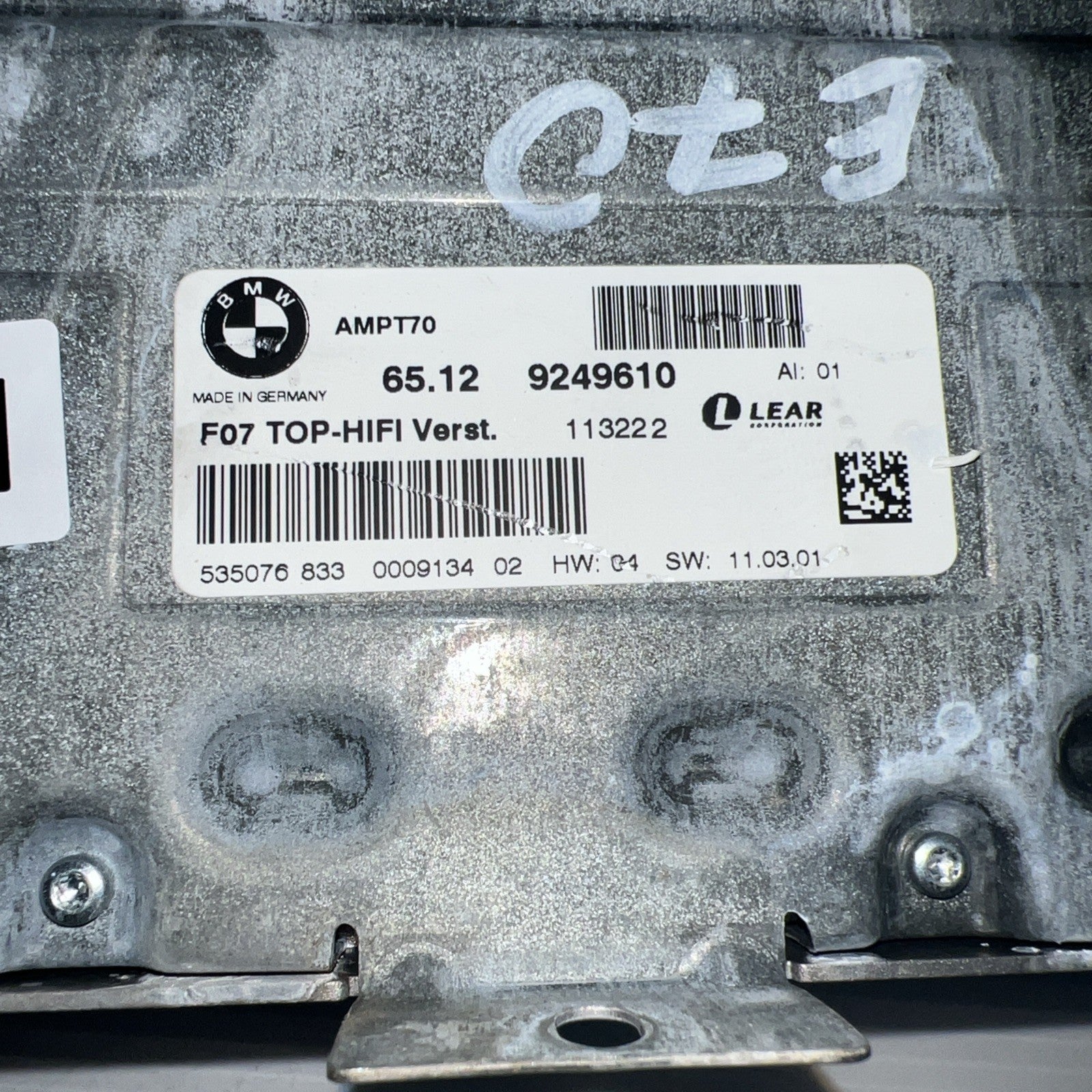 2011-2014 BMW E70 E71 X5 TOP HIFI LOGIC 7 AMPLIFIER  OEM 9249610