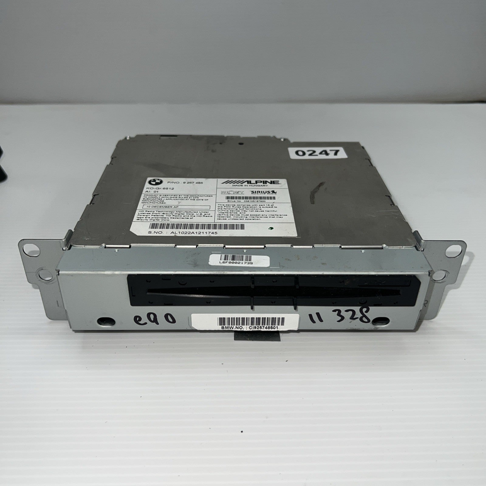 BMW 5 F10 F11 6 F12 OEM ORIGINAL RADIO AUDIO CD DISC PLAYER HEAD UNIT 9257485