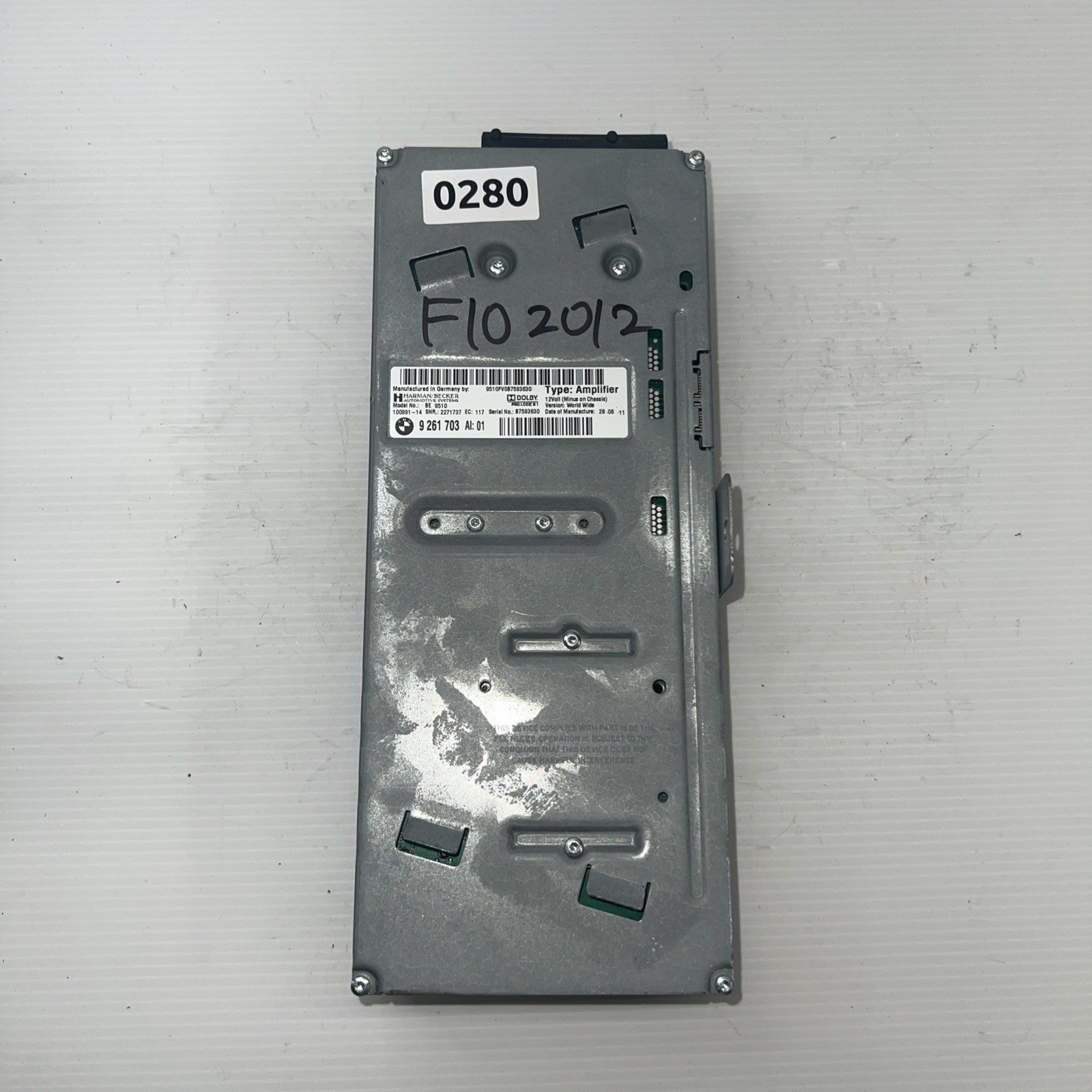 BMW 528i 535i 550i 2011-2016 F07 F10 Harman Becker Amplifier 9261703 OEM