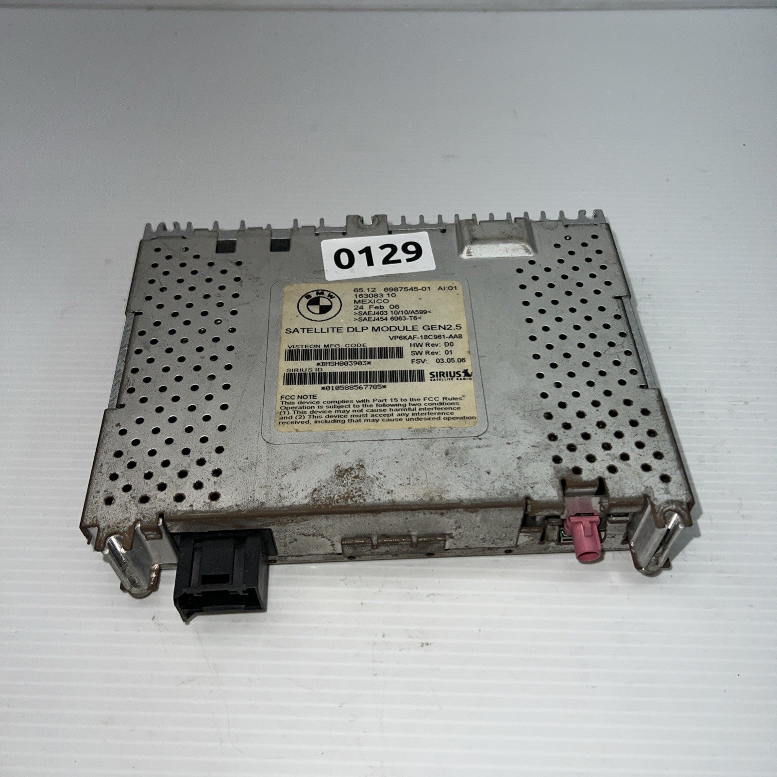2006 - 2009 BMW 550i SIRIUS Satellite DLP Control Module Gen2   OEM  6987545-01