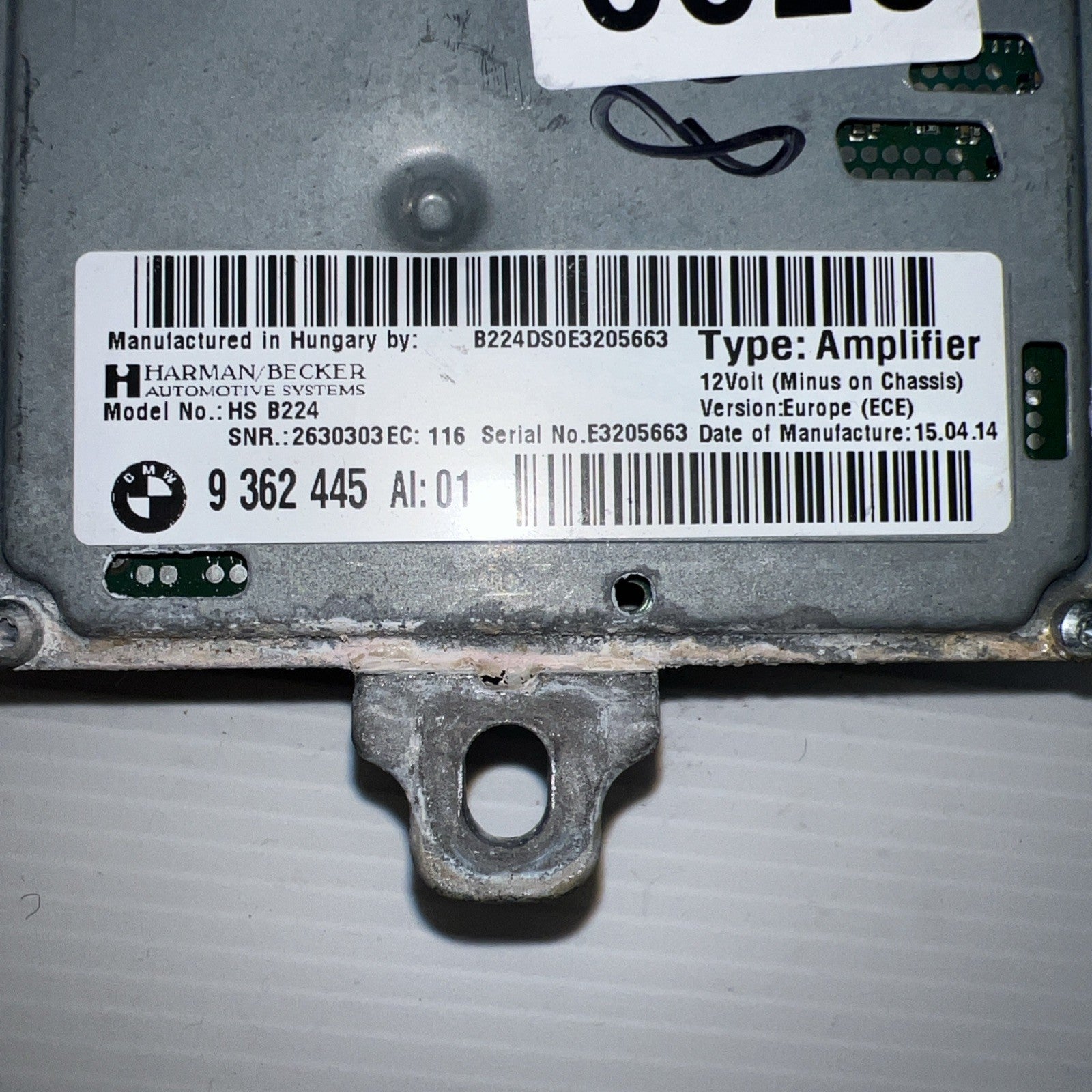 2011-2016 BMW F10 528i 535i 550i Harman Becker HS B101 AMP Amplifier 936244501