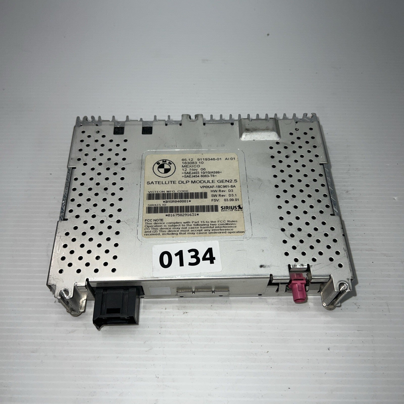 BMW 06-08 DLP Satellite Radio Tuner Module Gen 2.5 E60 E92 E90 R55 9119346 OEM