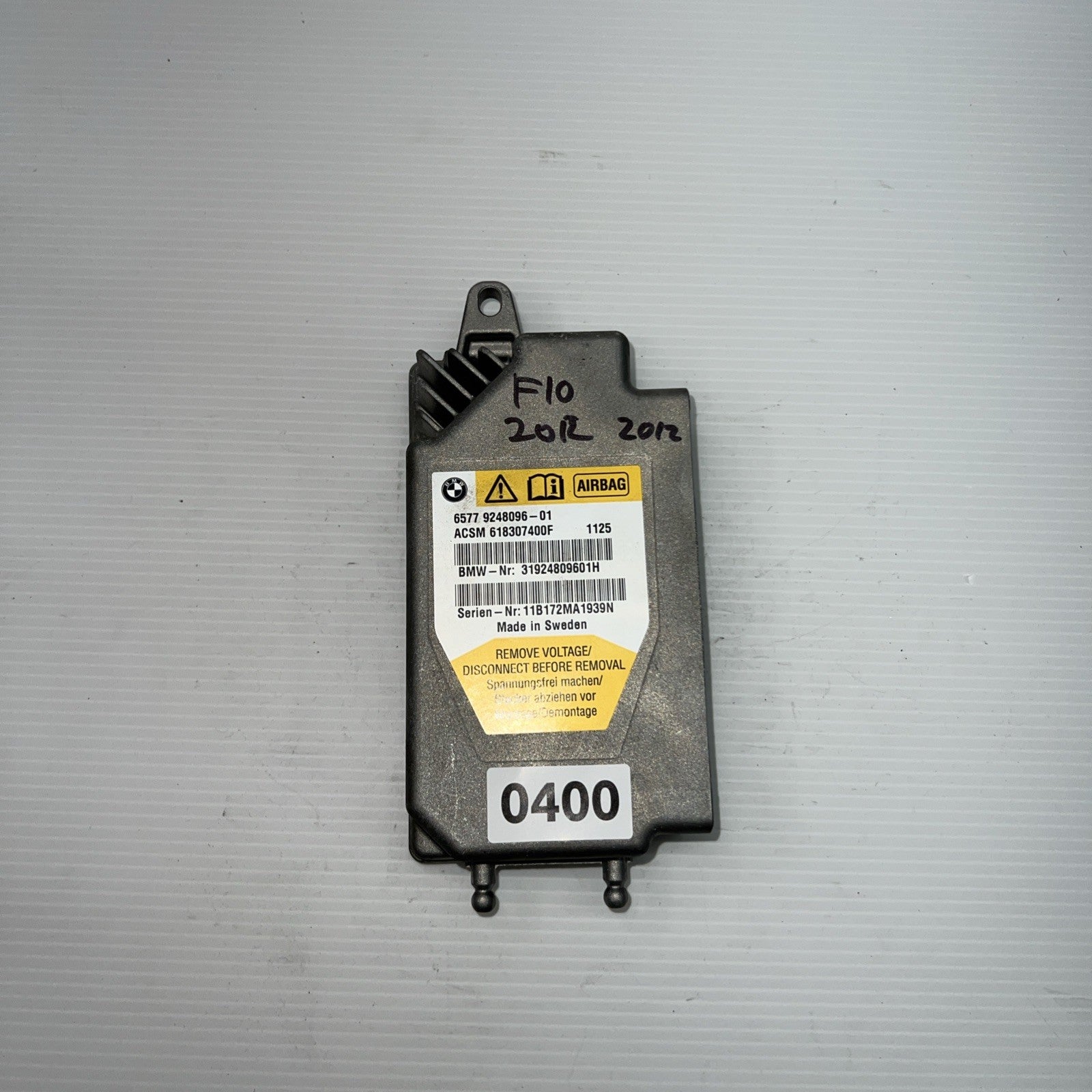 2011-2016 BMW F10 528i Main Diagnostic Control Unit Module Computer OEM 9248096