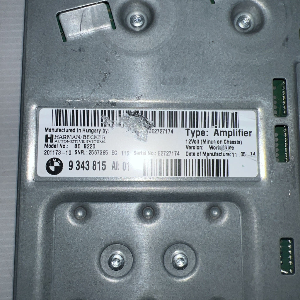 BMW Harman Kardon Amplifier OEM 9343815 F10 F13 F06 F15 F30 F31 F32 F33 F34 F36