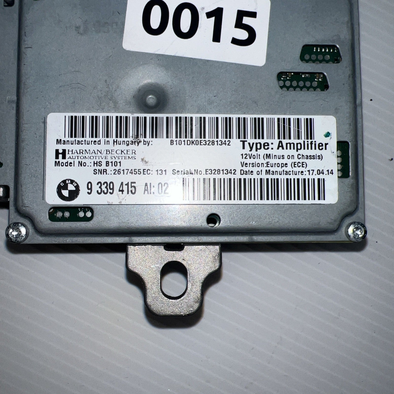 2011-2016 BMW F10 528i 535i 550i Harman Becker HS B101 AMP Amplifier 93394150