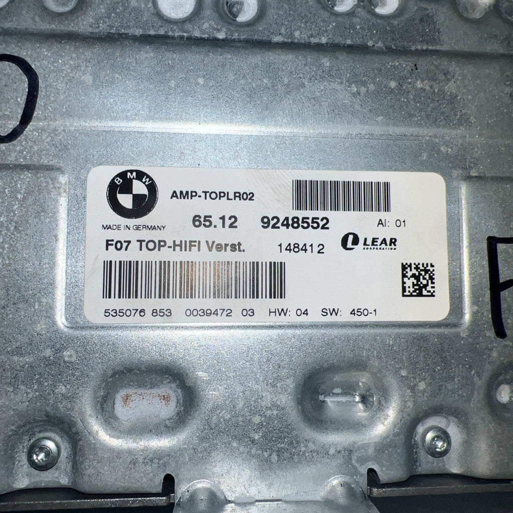 2010-15 BMW 750Li F01 F02 Top Hifi Stereo Sound Audio Amplifier 65129248552 Oem