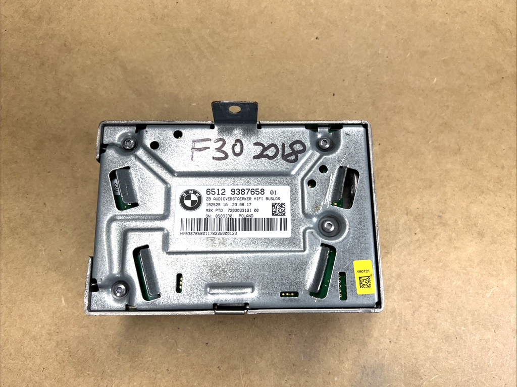 2012-2018 BMW 320i F30 Audio Sound Control Unit Module Amplifier 9387658 OEM