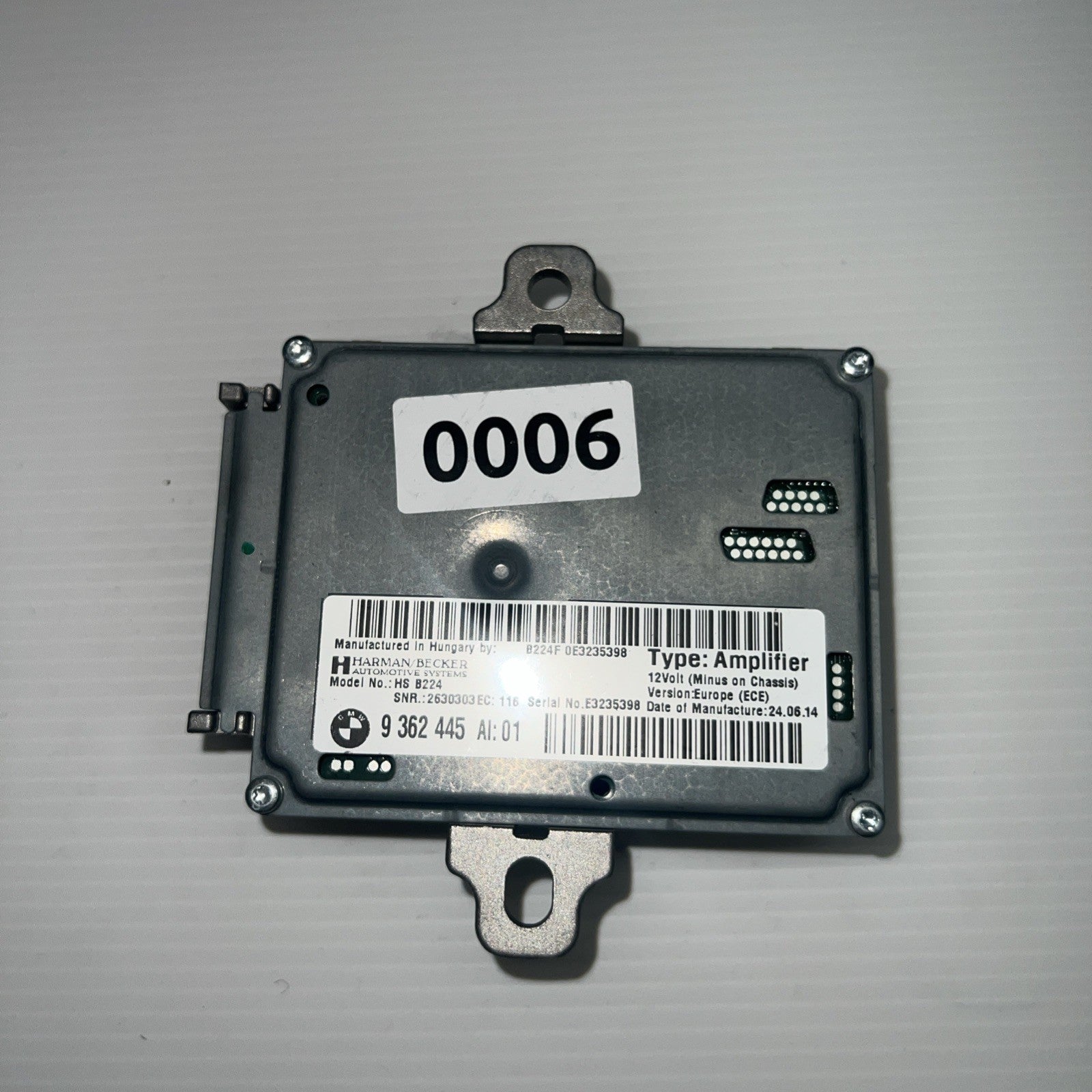 2011-2016 BMW F10 528i 535i 550i Harman Becker HS B101 AMP Amplifier 936244501