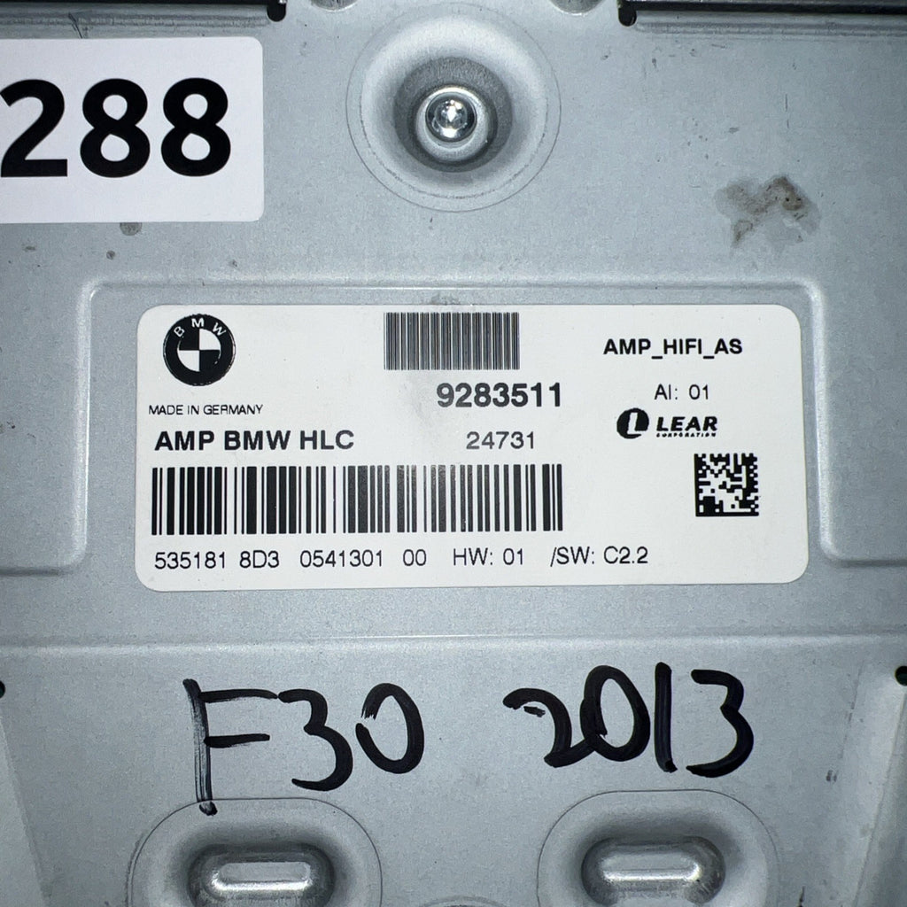 2013 BMW 328I SERIES Radio Amp Audio Sound Amplifier 9283511 HIFI LEAR 12 14 15