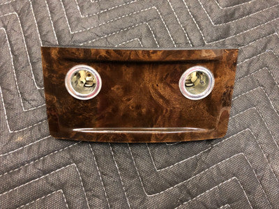 BMW E60 Rear Center Console Trim with 12v Outlets DUNKEL WOOD 51166951149