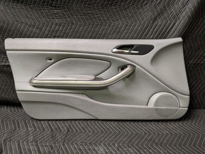 BMW E46 M3 Convertible Left Door Card Gray Nappa Leather 51438223971